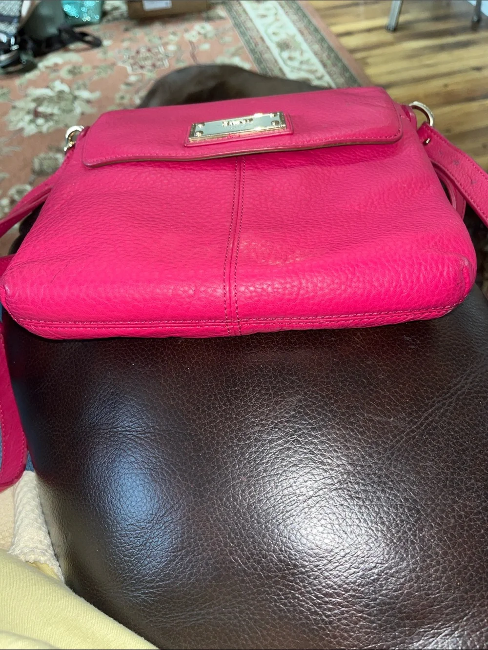EUC Authentic DKNY Pebbled Leather Crossbody